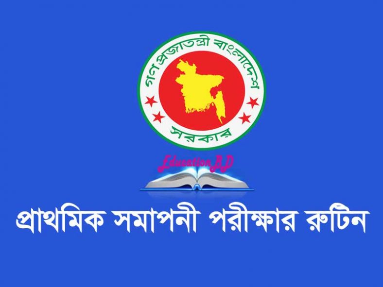 PSC and Ebtedayee Exam Routine 2019 www.dpe.gov.bd