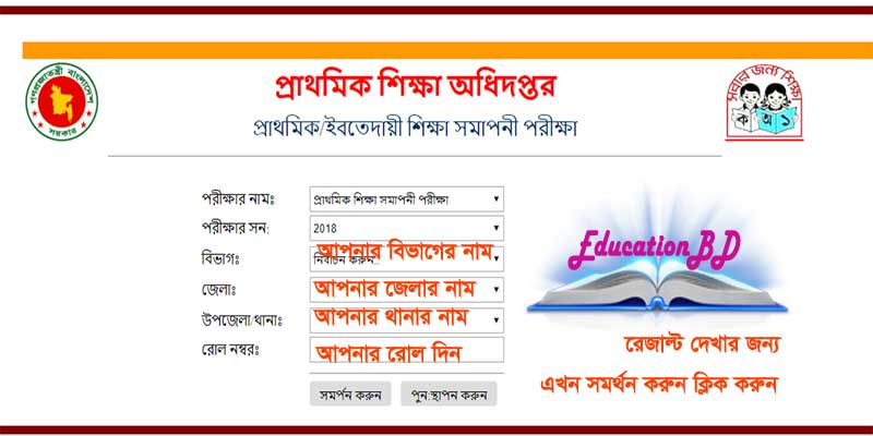 PSC Exam Result 2018 Comilla Board