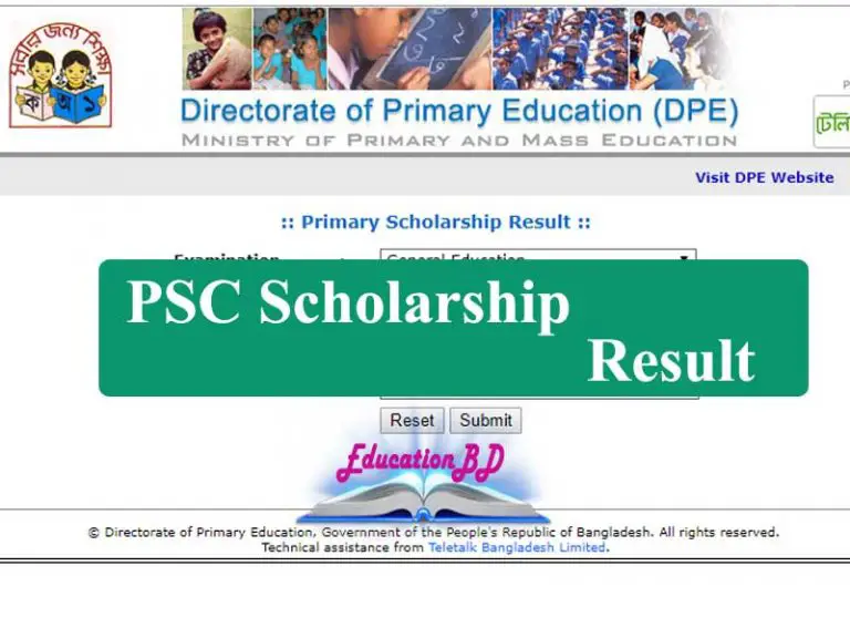 SSC Scholarship Result 2022(প্রকাশিত) -All Education Board - Educationbd