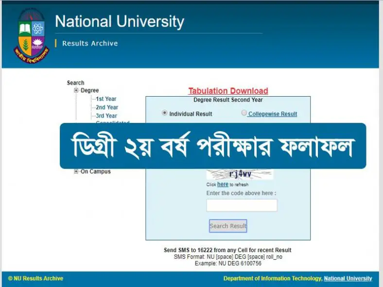 Degree 2nd Year Result 2024 – Session 2020-21
