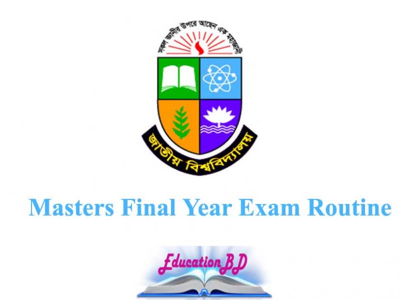 Masters Final Year Routine 2024 (সংশোধিত) – Masters Routine