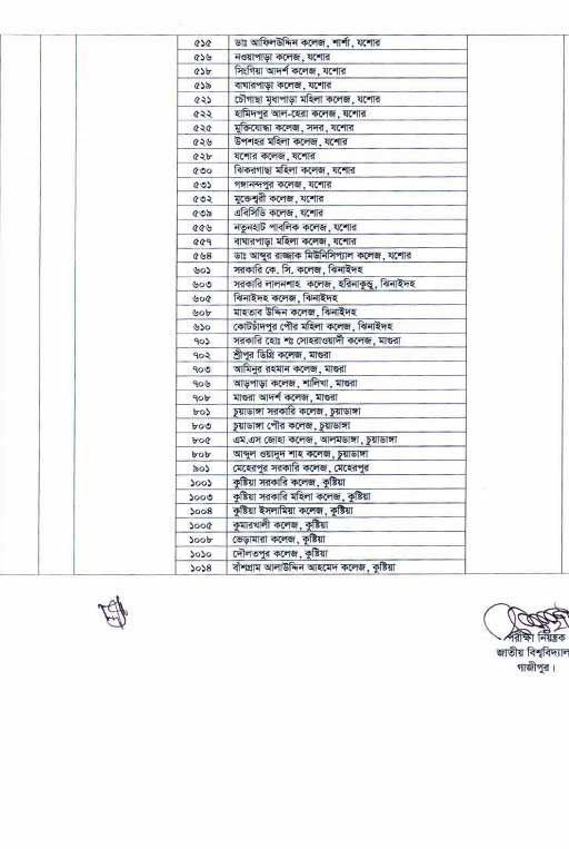 Honours 2nd Year Special Exam Routine 2019