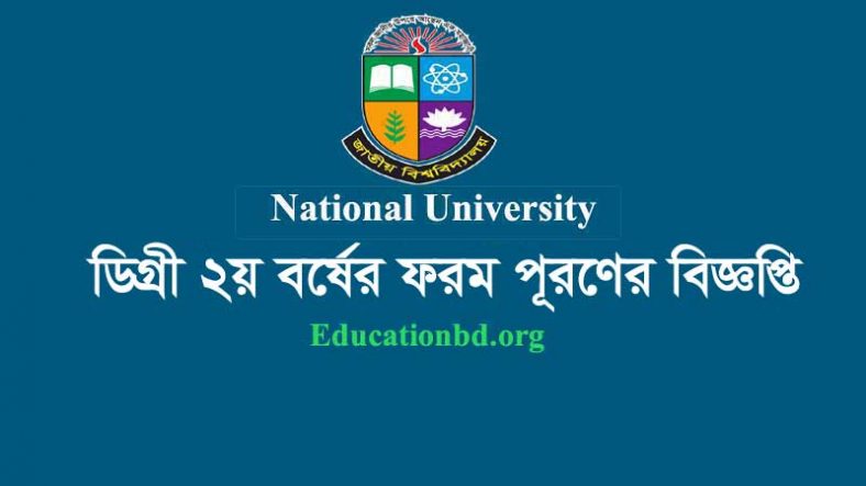 Degree 2nd Year Form Fill Up 2025 | www nubd info notice