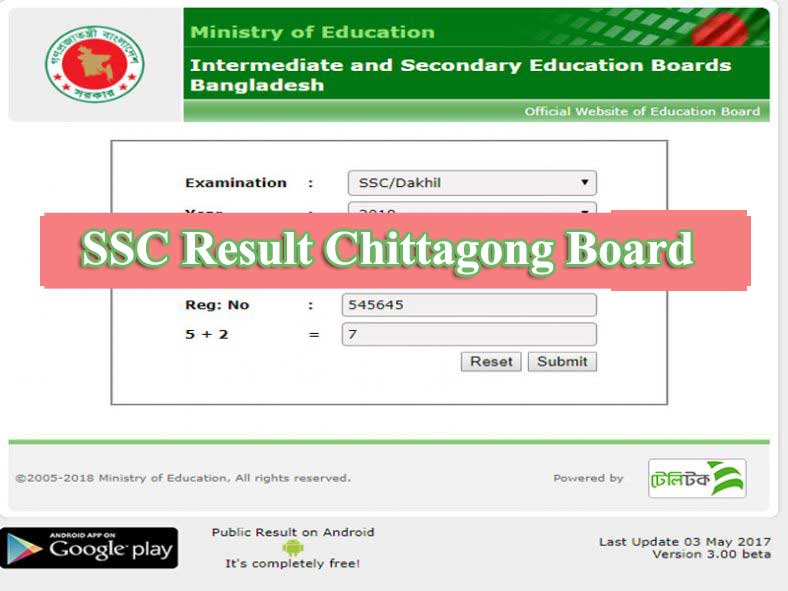 SSC Result 2020 Chittagong Board