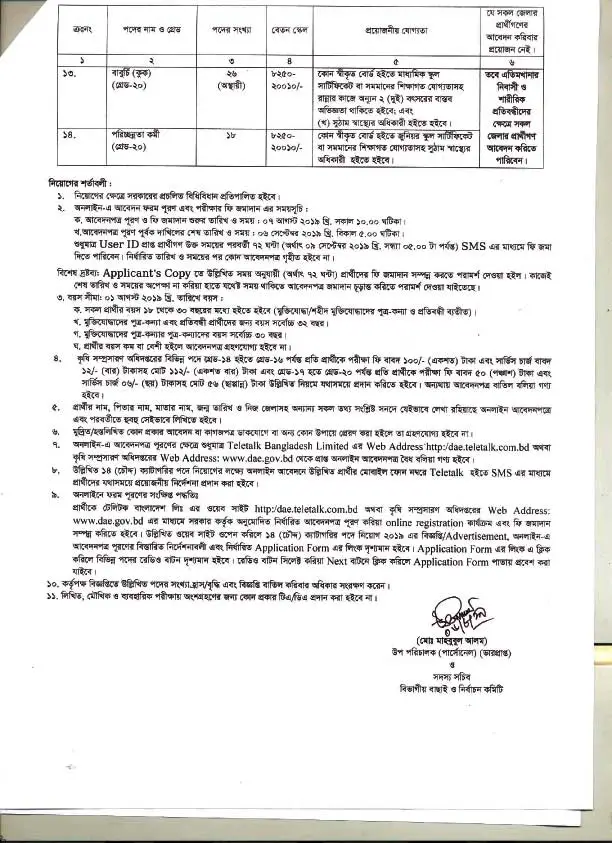 DAE Job Circular 2019 Apply Online