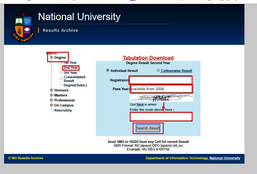 Degree 2nd Year Result 2019 Online