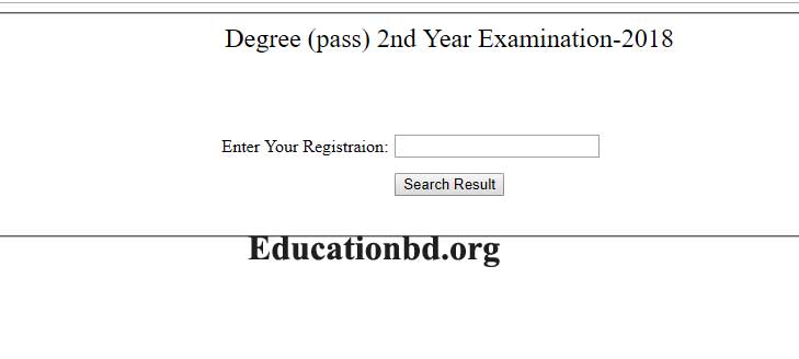 National University Degree 2nd Year Result 2019