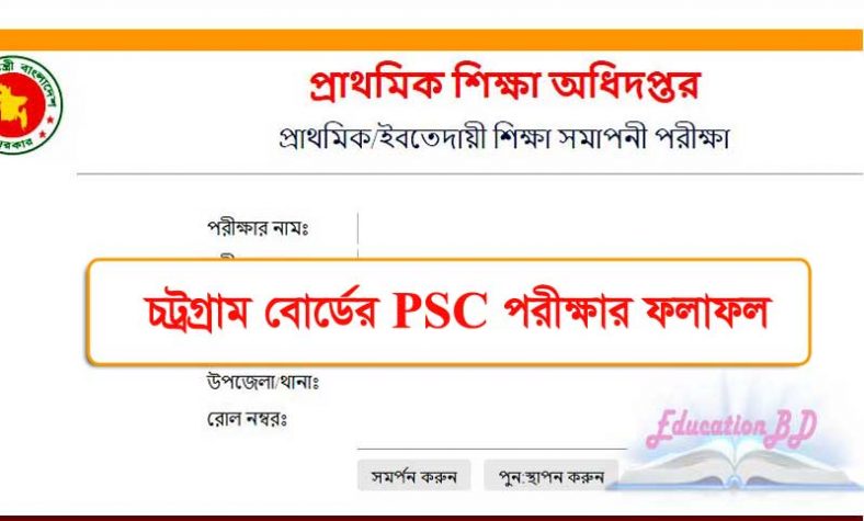 PSC Result 2019 Chittagong Board – Full Marksheet