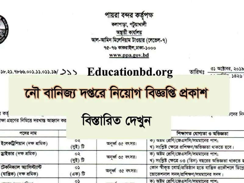 Payra Port Authority Job Circular 2021