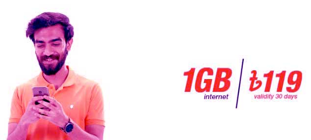Banglalink 1 GB Internet Offer at 119TK