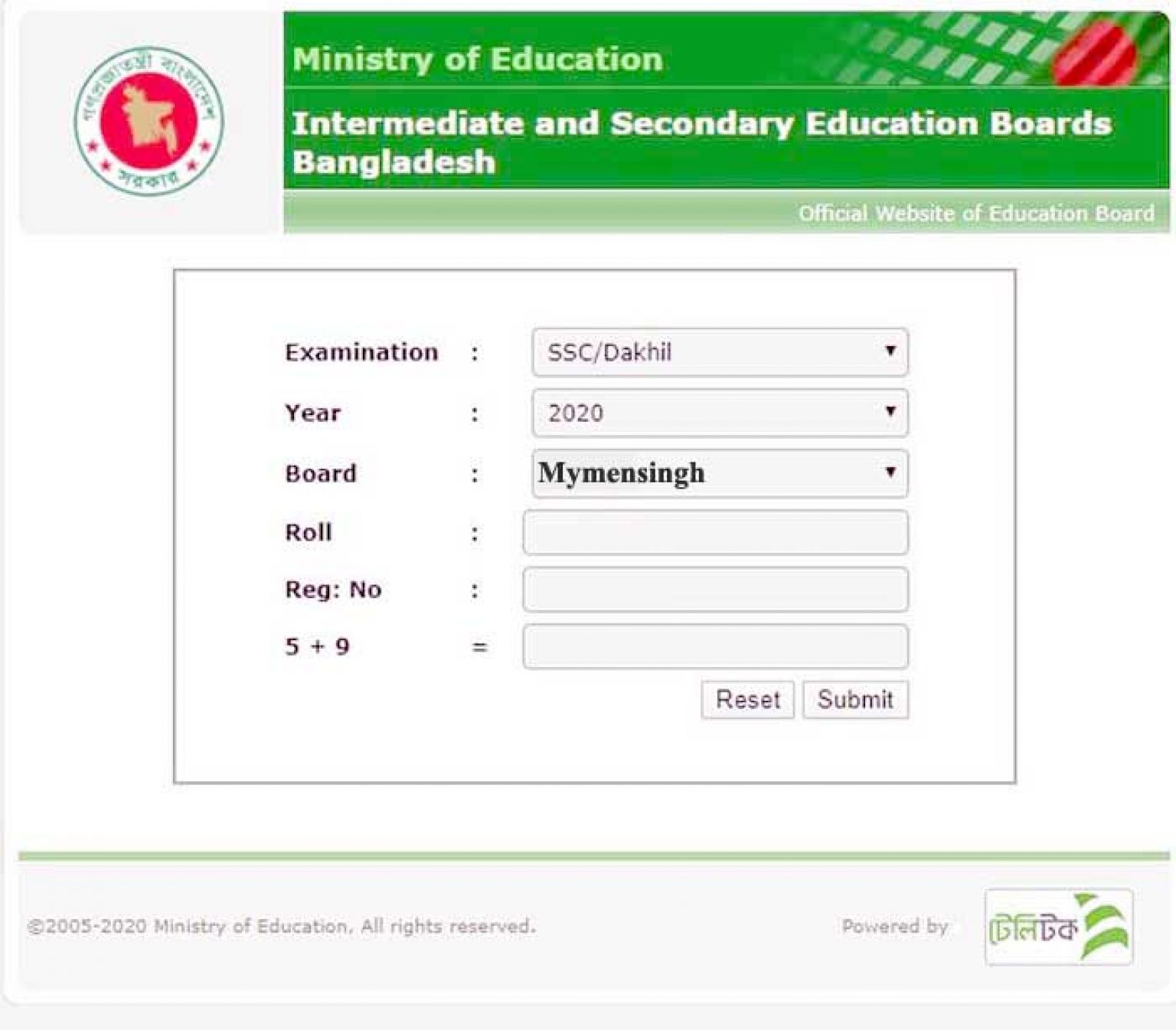 SSC Result 2020 Mymensingh Board Online Marks Educationbd