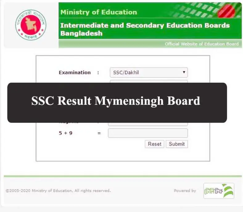 SSC Result 2021 Mymensingh Board: Online Marks