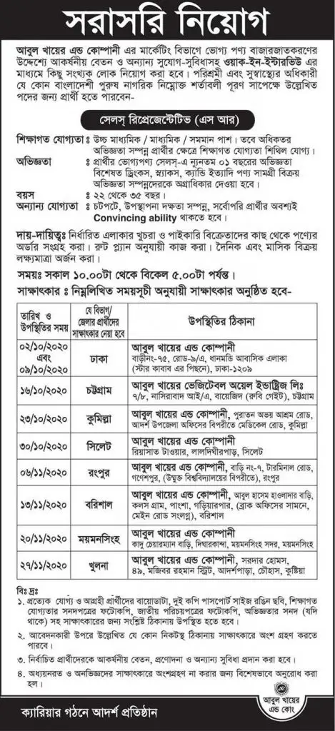 Abul Khair Job Circular Notice 2020