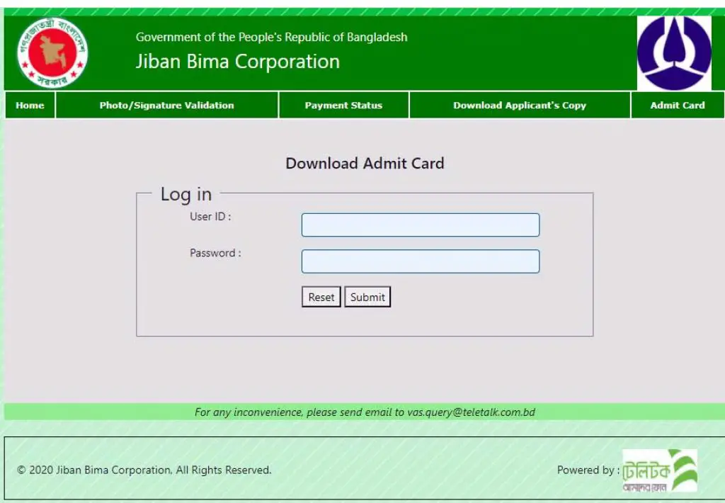 JBC Admit Card Download 2020