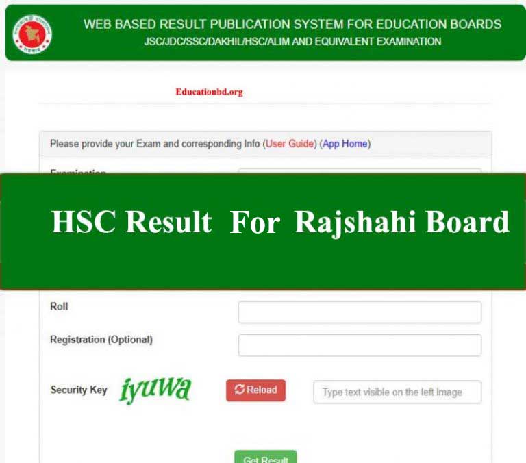HSC Result 2022 Rajshahi Board
