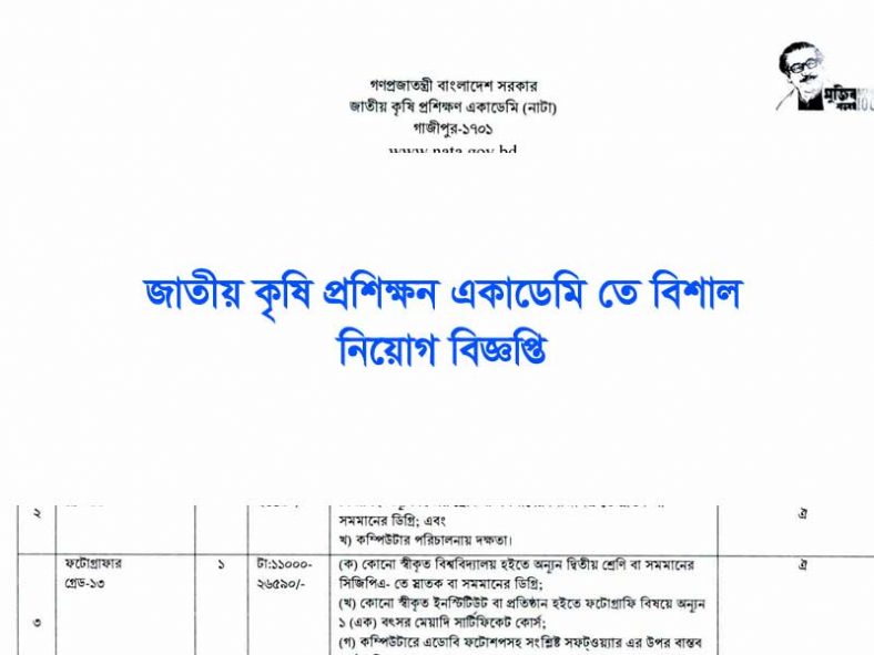 NATA Job Circular 2021 | nata.teletalk.com.bd Circular