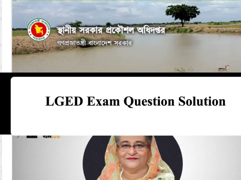 LGED Exam Question Solution 2023