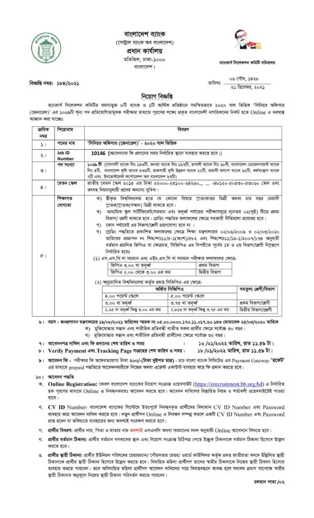 8 Bank Job Circular 2021