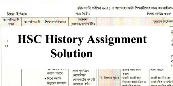 HSC History Assignment Solution 2021