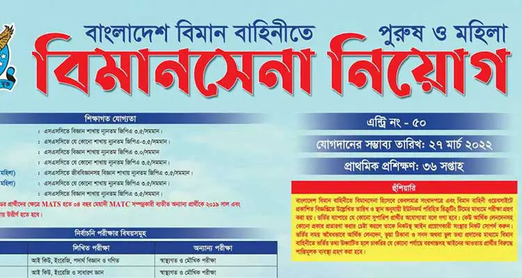Bangladesh Air Force Job Circular 2021