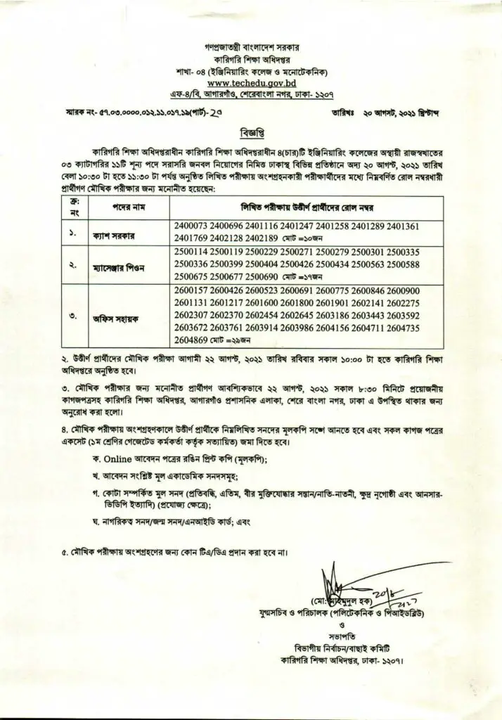 DTE Exam Result 2022