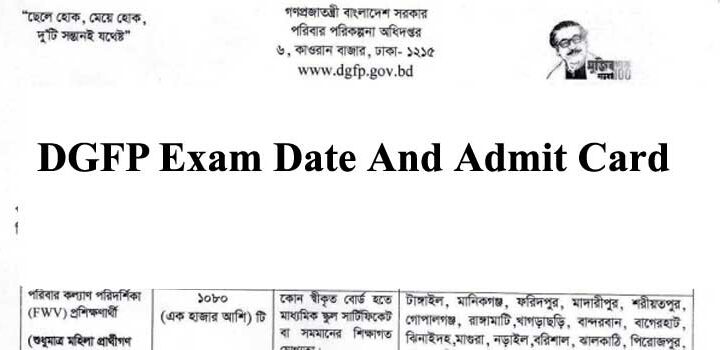 DGFP Exam Date 2021