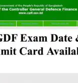 CGDF Exam Date 2021