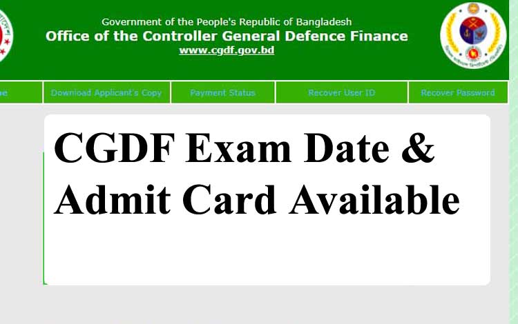 CGDF Exam Date 2021