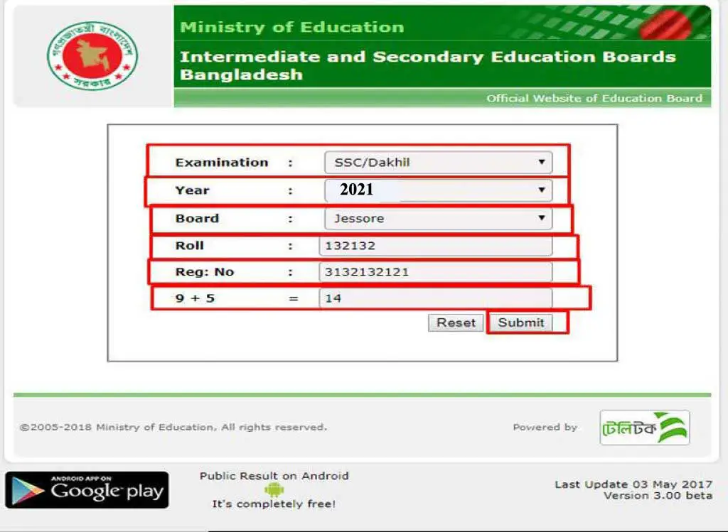 SSC result 2021 Jessore Board