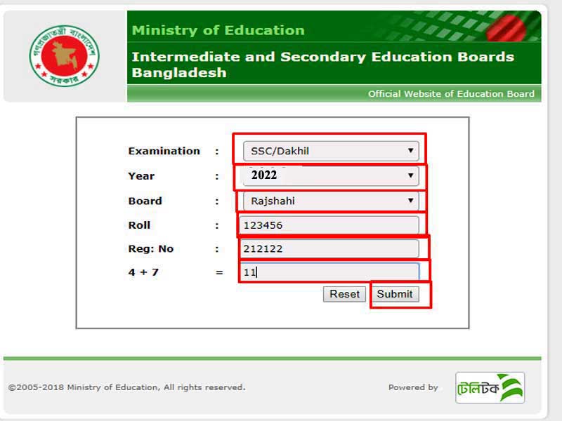 ‍SSC Result 2022 Rajshahi Board