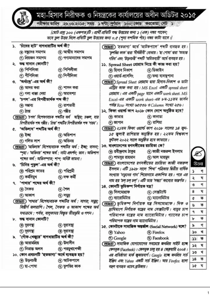 CGA Exam Question 2022