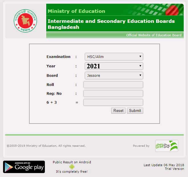 HSC result 2022 Jessore Board online