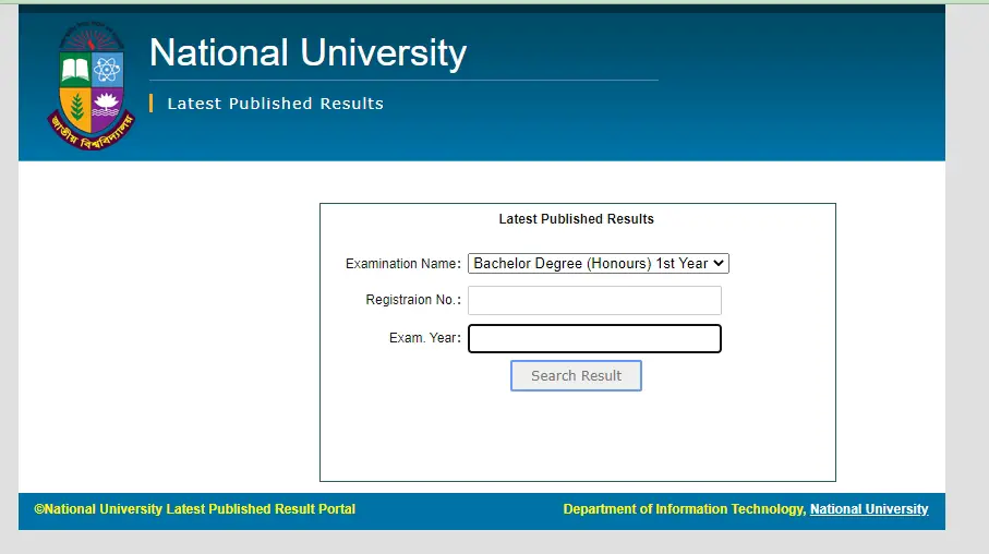 NU honours first year result 2024