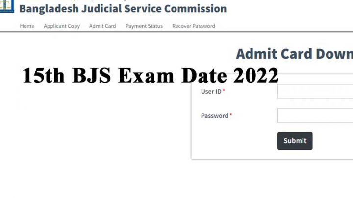 15th BJS Exam Date 2022