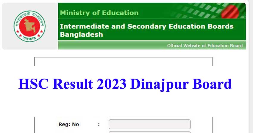 HSC Result 2023 Dinajpur Board