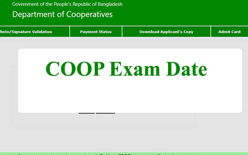 COOP Exam Date 2023