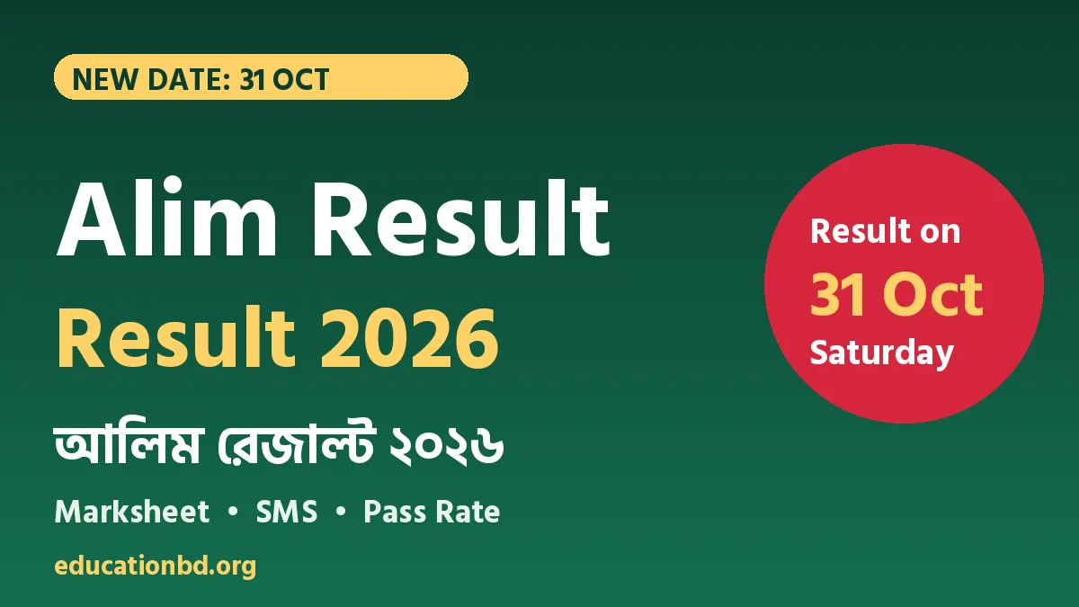 Alim Result 2026 Madrasah Board on 31 October 2026 (Saturday) – marksheet and SMS