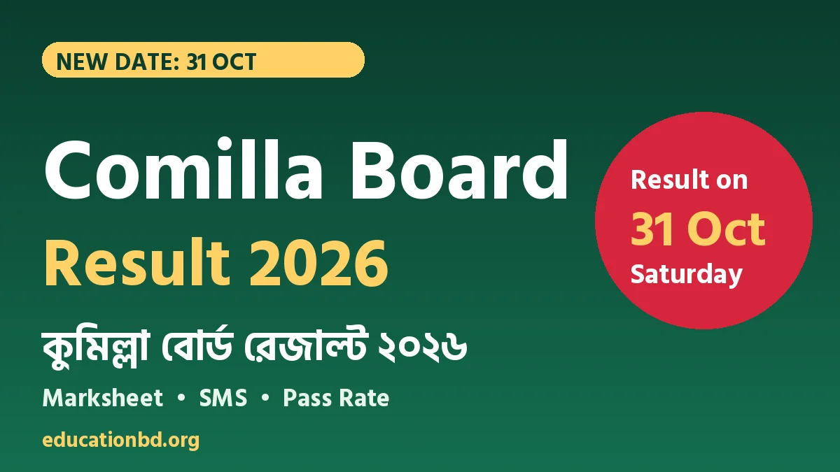 HSC Result 2026 Comilla Board on 31 October 2026 (Saturday) – marksheet and SMS