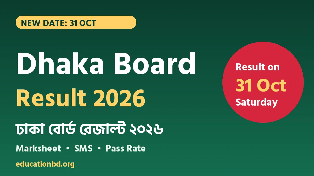 HSC Result 2026 Dhaka Board on 31 October 2026 (Saturday) – marksheet and SMS
