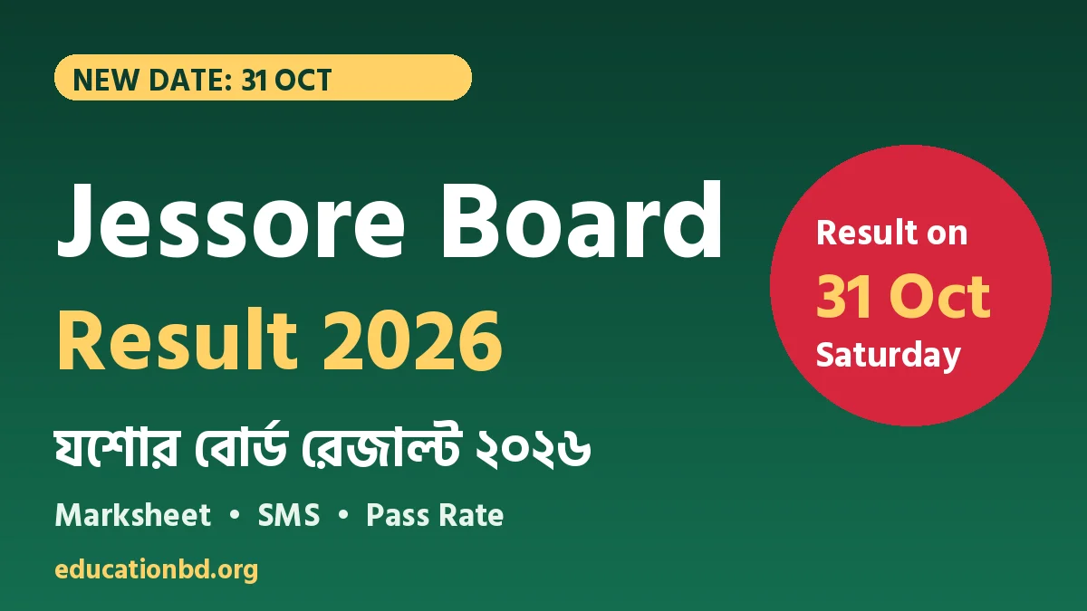 HSC Result 2026 Jessore Board on 31 October 2026 (Saturday) – marksheet and SMS