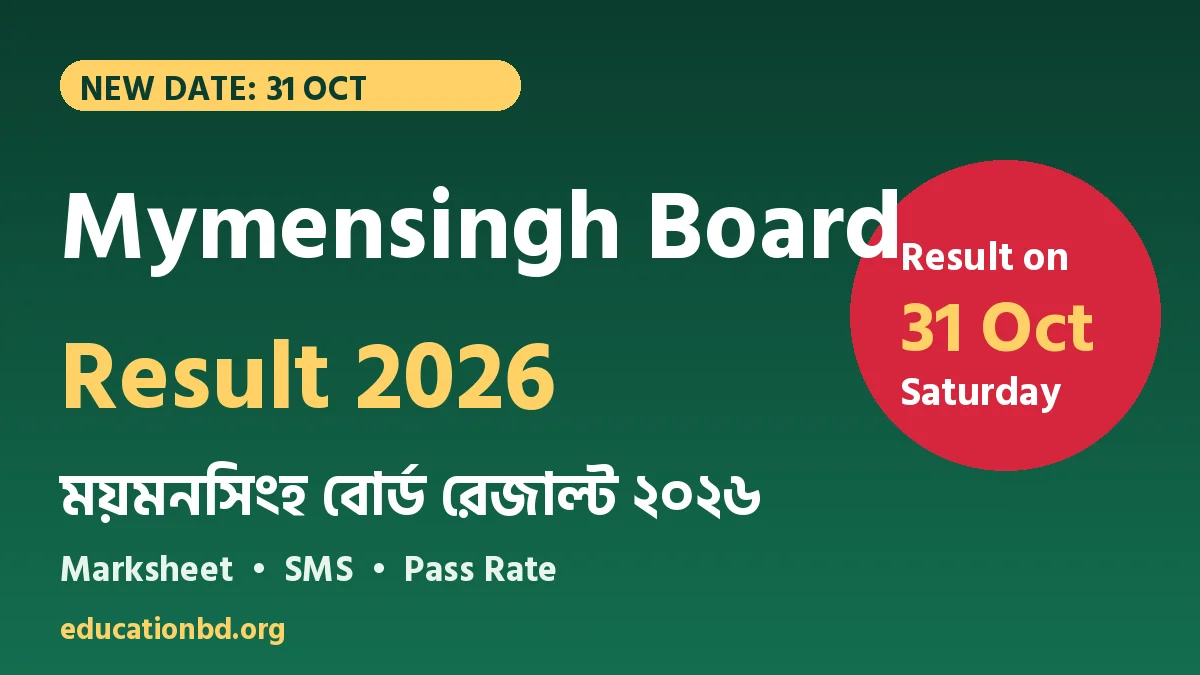 HSC Result 2026 Mymensingh Board on 31 October 2026 (Saturday) – marksheet and SMS