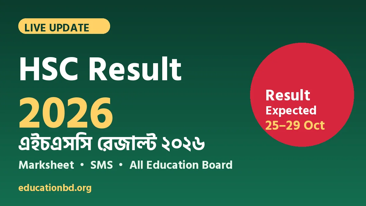 HSC Result 2026 (এইচএসসি রেজাল্ট ২০২৬) – All Education Board, Marksheet and SMS